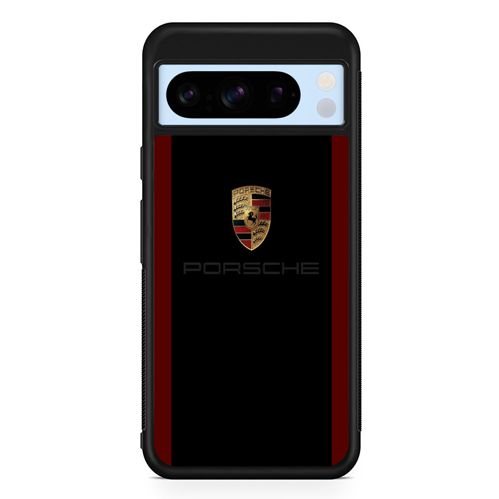 Porsche Logo Stripe Maroon Google Pixel 8 Pro Case | Premium Protective Case for Google Pixel 8 Pro