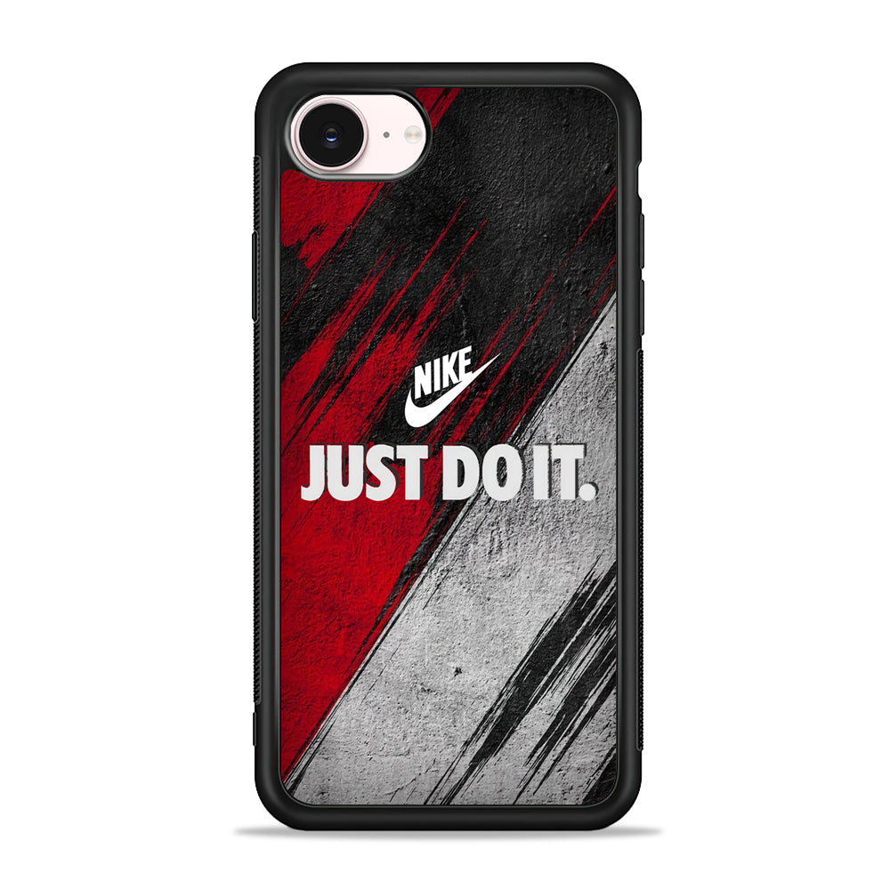 Nike Texture Abstract Red White iPhone 17e Case - Silicone Case