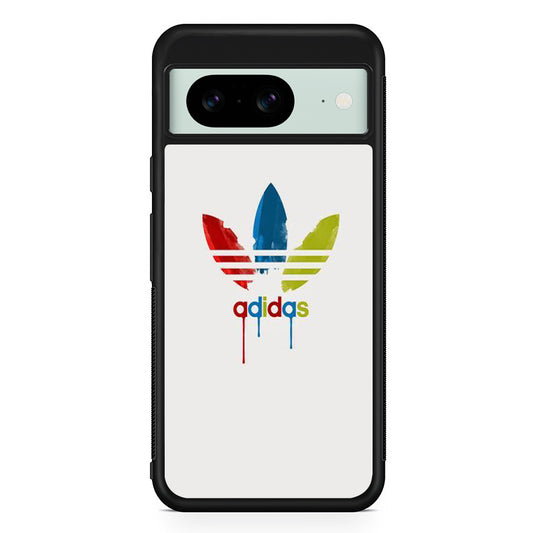 Adidas White Prime Painting Colour Google Pixel 8 Case | Durable Protective Cover for Google Pixel 8