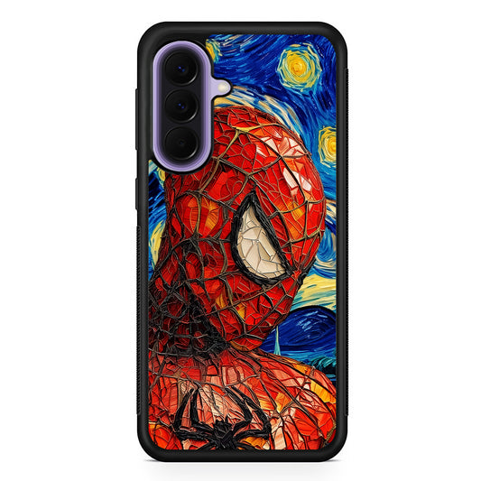 Spiderman Starry Night Samsung Galaxy A57 Case | Slim Samsung Galaxy A57 Rubber Case