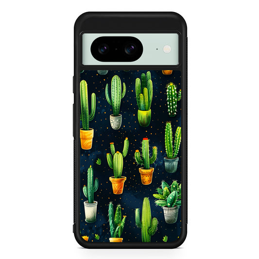 A Collection of Cactus in Pots Google Pixel 8 Case | Durable Protective Cover for Google Pixel 8