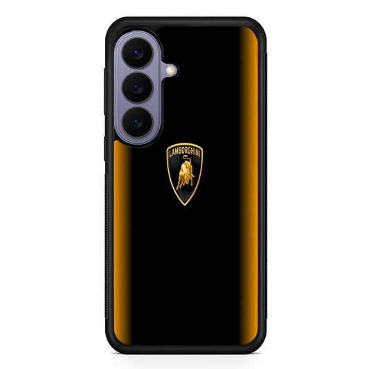 Lamborghini Stripe Gold Samsung Galaxy S26 Case | Slim Protective Rubber Case for Samsung S26