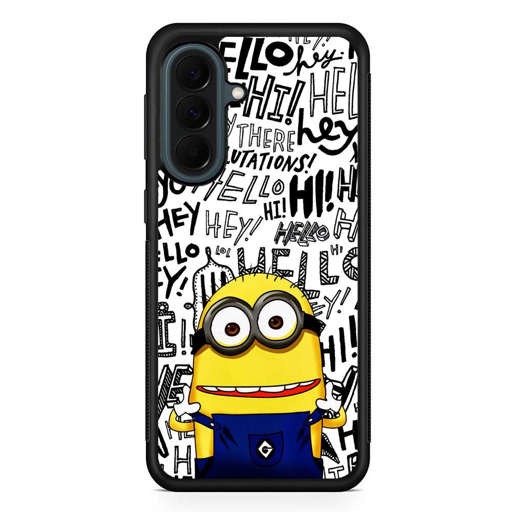 Minions Hail Word Samsung Galaxy A37 Case | Samsung Galaxy A37 Rubber Phone Case