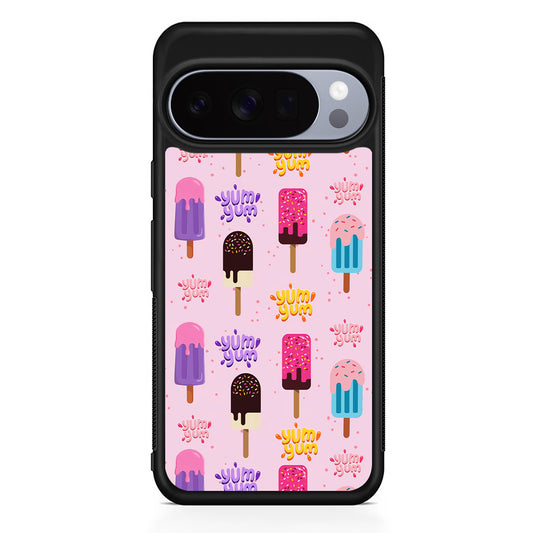 Pink Colourful Cute Ice Cream Google Pixel 10 Pro Case | Slim Google Pixel 10 Pro Rubber Case