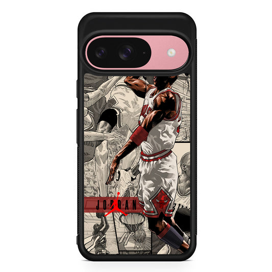Air Jordan Unusual Jumping Man Google Pixel 9 Case | Google Pixel 9 Protective Rubber Case