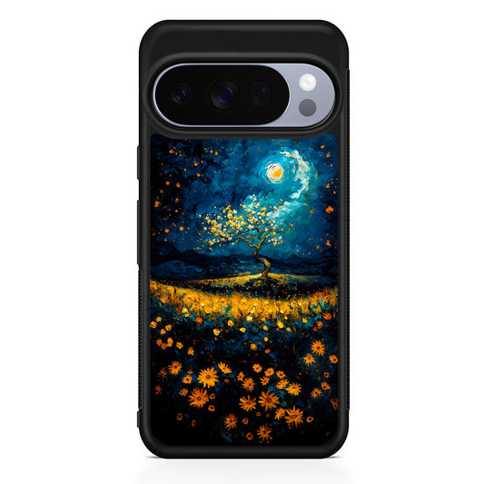 Starry Night Blossoms Painting Google Pixel 10 Pro Case | Slim Google Pixel 10 Pro Rubber Case