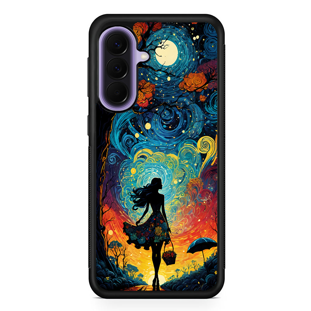 The Girl with The Moon Samsung Galaxy A57 Case | Slim Samsung Galaxy A57 Rubber Case