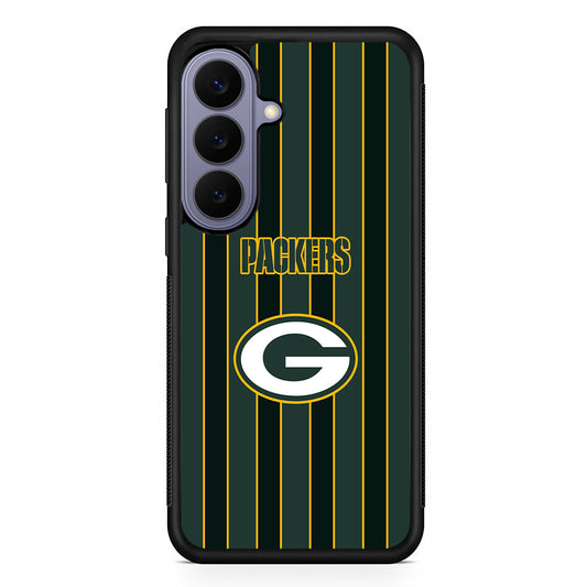 NFL Green Bay Packers Yellow Line Samsung Galaxy S26 Case | Durable Rubber Case for Samsung Galaxy S26