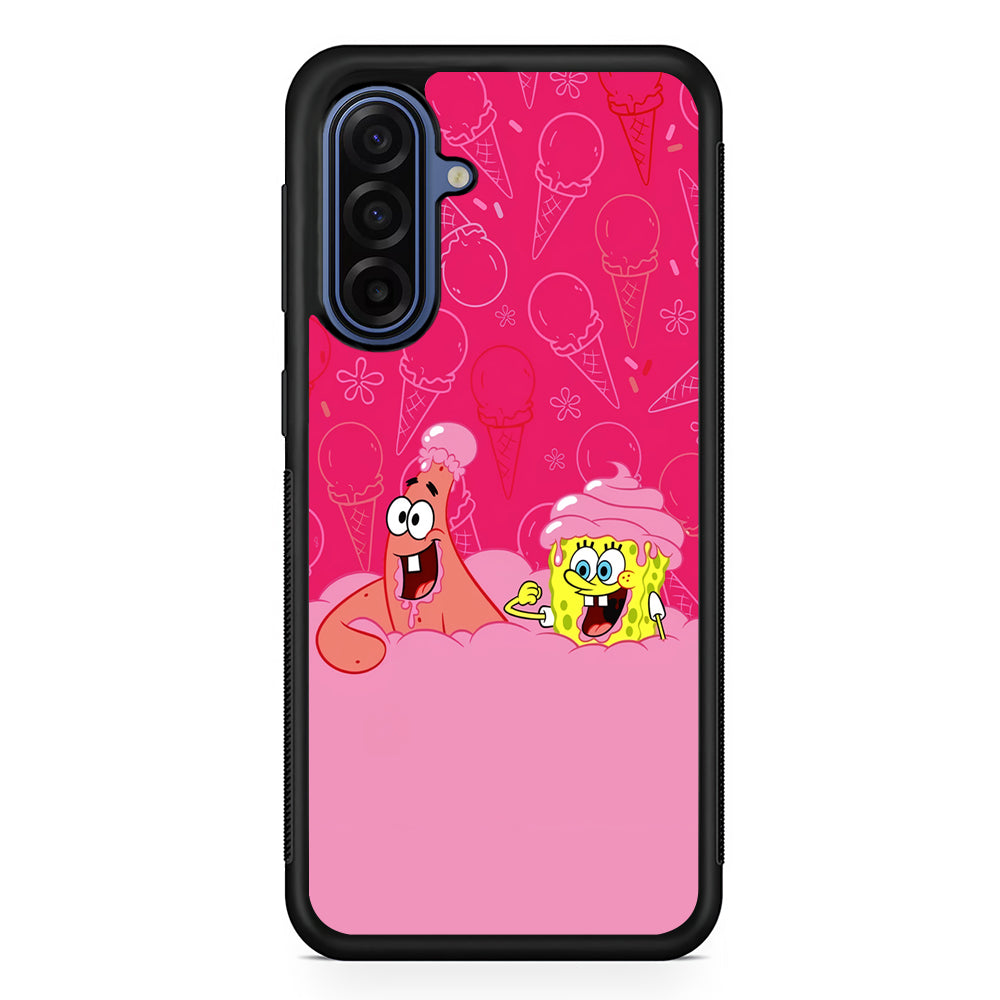 Spongebob and Patrick Eating Ice Cream Samsung Galaxy A17 Case | Slim Protective Phone Cover