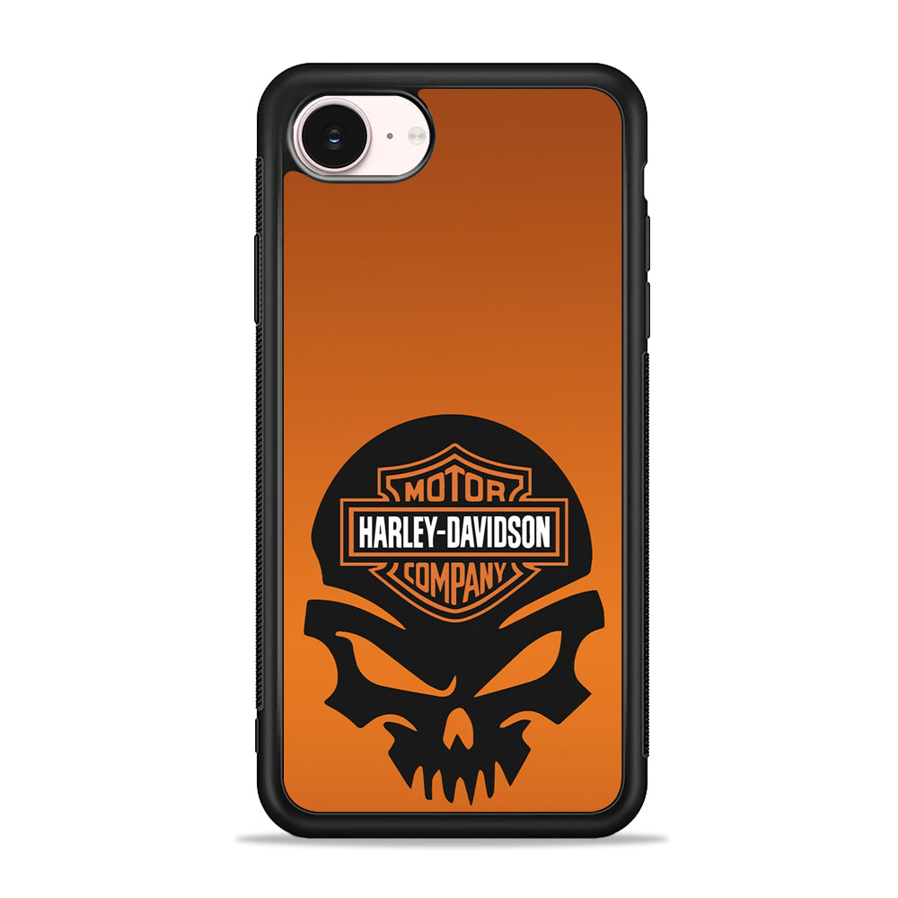 Harley Orange Skull Emblem iPhone 17e Case - Silicone Case