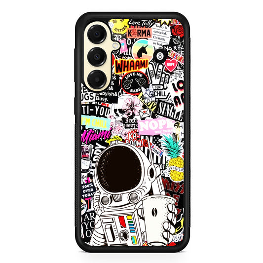 Astronauts Coffee Cheers Samsung Galaxy A16 Case | Slim Rubber Samsung Galaxy A16 Case
