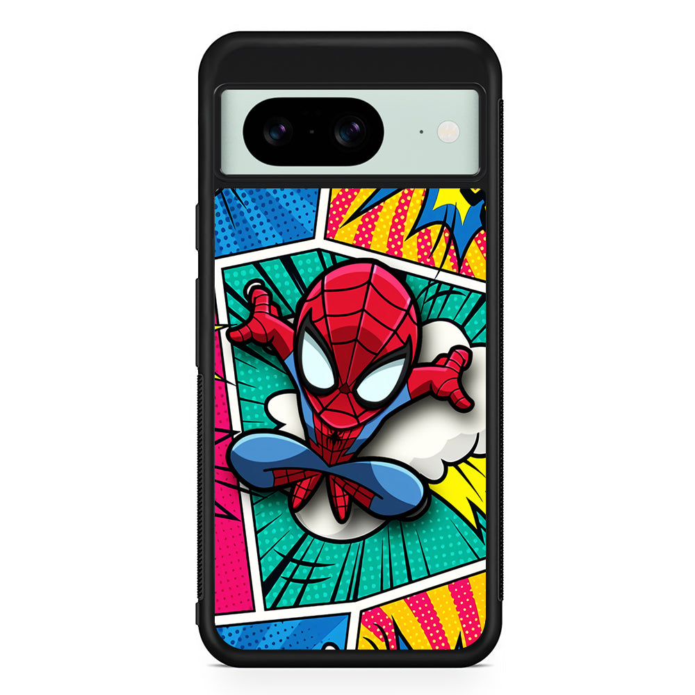Spiderman Comic Poof Google Pixel 8 Case | Durable Protective Cover for Google Pixel 8