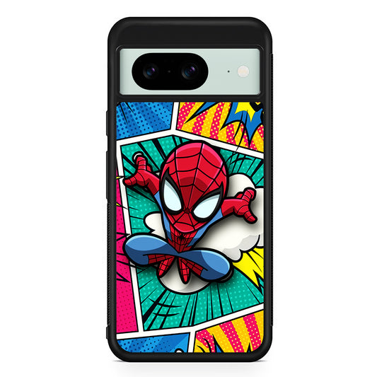 Spiderman Comic Poof Google Pixel 8 Case | Durable Protective Cover for Google Pixel 8