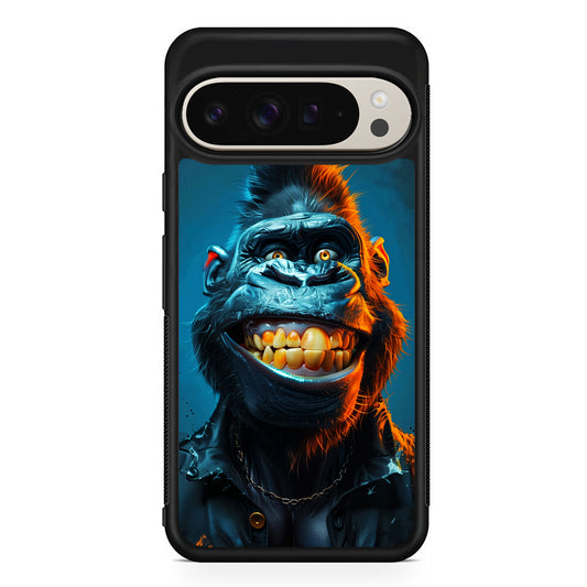 Cartoon Gorilla Smiles Wide Google Pixel 9 Pro Case | Slim Protective Cover
