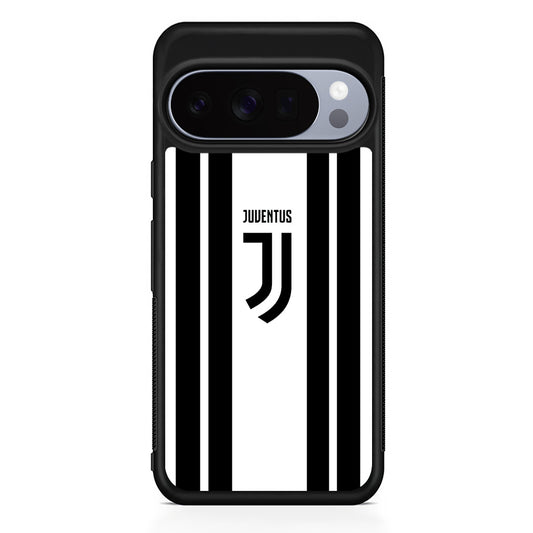 Juventus Black Stripe Google Pixel 10 Pro Case | Slim Google Pixel 10 Pro Rubber Case