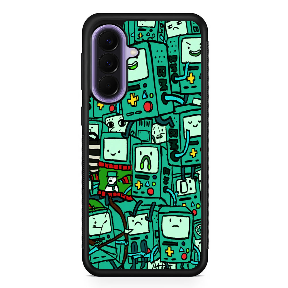 Adventure Time BMO Pattern Samsung Galaxy A57 Case | Slim Samsung Galaxy A57 Rubber Case