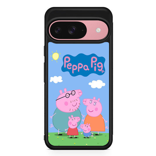 Peppa Pig Family Google Pixel 9 Case | Google Pixel 9 Protective Rubber Case