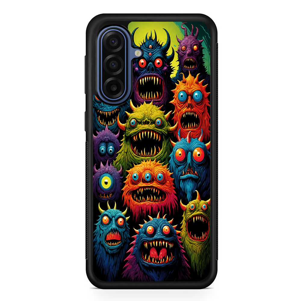 Colorful Scary Monster Doodle Samsung Galaxy A17 Case | Slim Protective Phone Cover