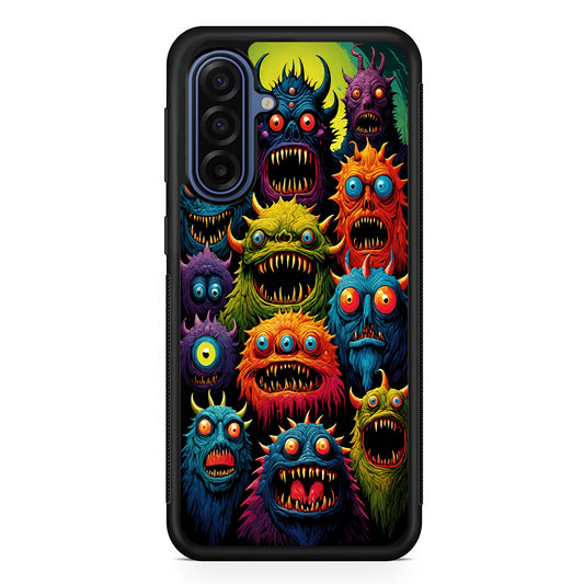 Colorful Scary Monster Doodle Samsung Galaxy A17 Case | Slim Protective Phone Cover