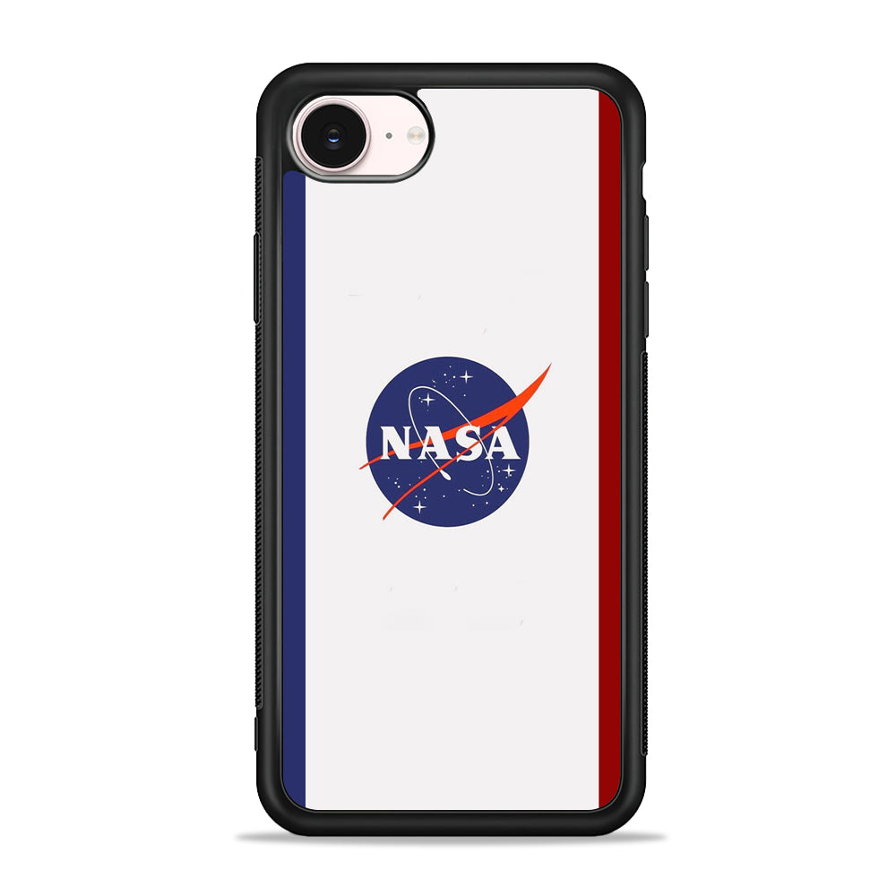 Nasa Stripe Blue Red Emblem iPhone 17e Case - Silicone Case