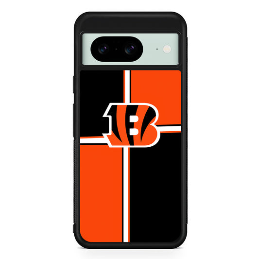 NFL Cincinnati Bengals Logo Google Pixel 8 Case | Durable Protective Cover for Google Pixel 8