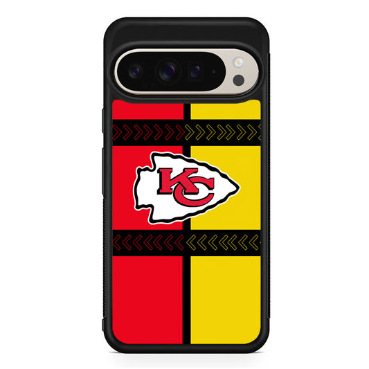 NFL Kansas City Chiefs Colorful Google Pixel 9 Pro Case | Slim Protective Cover