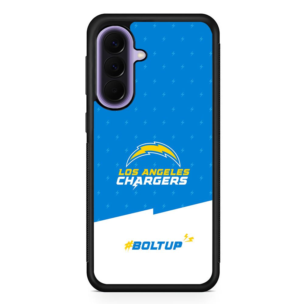 NFL Los Angeles Chargers Pattern Samsung Galaxy A57 Case | Slim Samsung Galaxy A57 Rubber Case