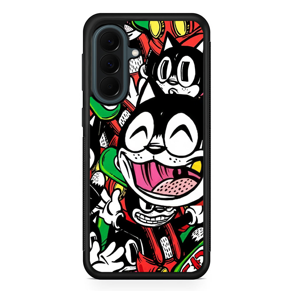 Kitty Club Party Samsung Galaxy A37 Case | Samsung Galaxy A37 Rubber Phone Case