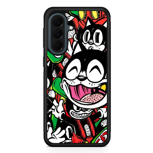 Kitty Club Party Samsung Galaxy A37 Case | Samsung Galaxy A37 Rubber Phone Case