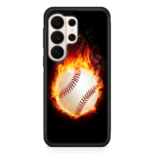 Baseball Ball on Fire Samsung Galaxy S26 Ultra Case | Slim Protective Case for Samsung Galaxy S26 Ultra