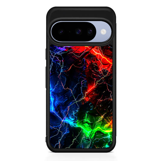 Lightning Strike at Night Google Pixel 10 Case | Google Pixel 10 Rubber Protective Case