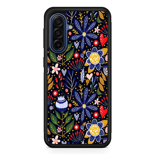 Flowers on a Dark Aesthetic Samsung Galaxy A17 Case | Slim Protective Phone Cover