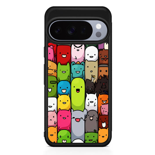 Monster Cute Cartoon Doodle Google Pixel 10 Pro Case | Slim Google Pixel 10 Pro Rubber Case