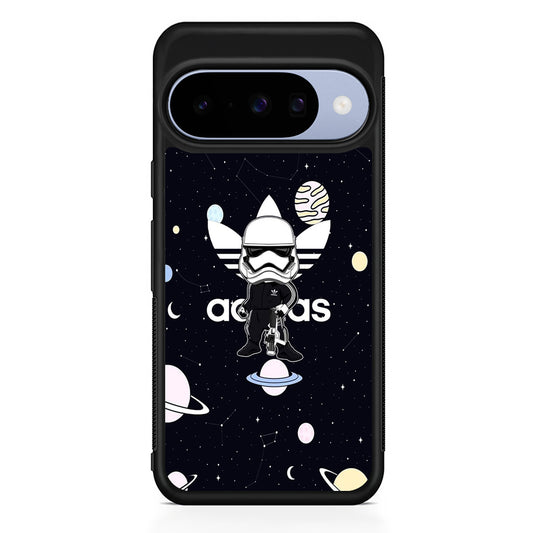 Adidas Stormtrooper Galaxy Google Pixel 10 Case | Google Pixel 10 Rubber Protective Case