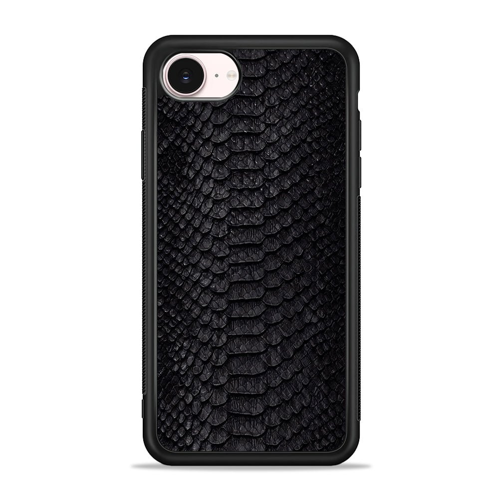 Black Snake Skin Pattern iPhone 17e Case - Silicone Case