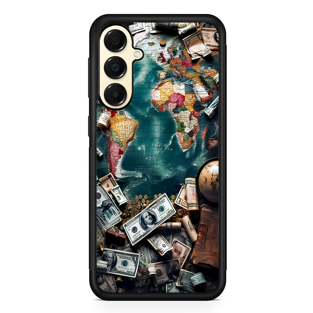 Money on The Map Travel Samsung Galaxy A16 Case | Slim Rubber Samsung Galaxy A16 Case