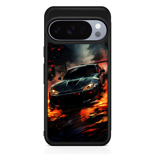 Sport Car Drift Smoke Google Pixel 10 Pro Case | Slim Google Pixel 10 Pro Rubber Case