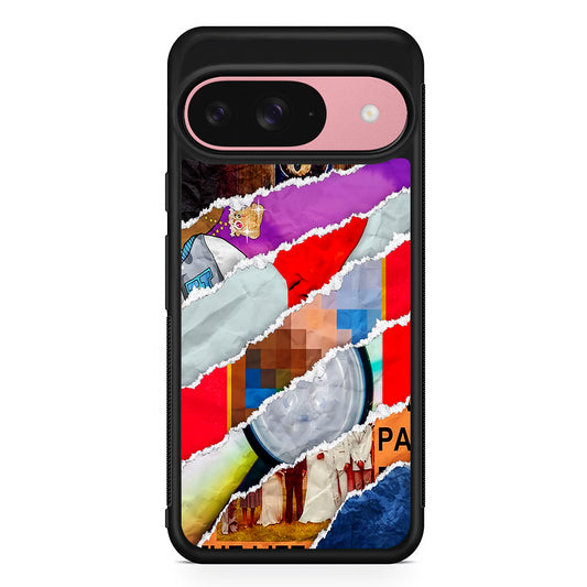 Kanye West Album Collage Google Pixel 9 Case | Google Pixel 9 Protective Rubber Case