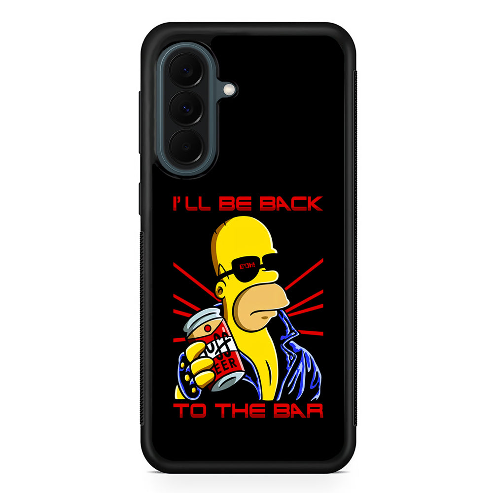 Homer Simpson with Duff Beer Samsung Galaxy A37 Case | Samsung Galaxy A37 Rubber Phone Case
