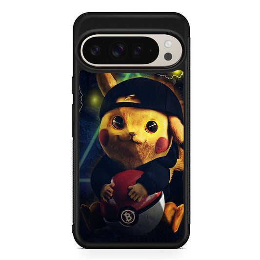 Pikachu With His Pokeball Google Pixel 9 Pro Case | Slim Protective Cover
