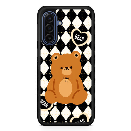 Bear and Black Flanel Samsung Galaxy A17 Case | Slim Protective Phone Cover