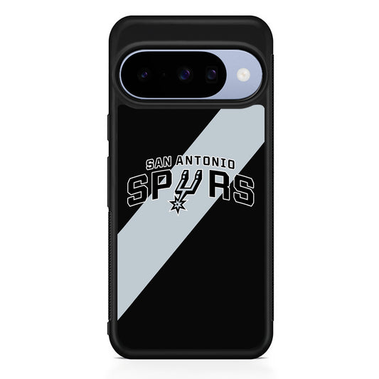 NBA San Antonio Spurs Stripe Google Pixel 10 Case | Google Pixel 10 Rubber Protective Case