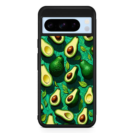 A Pattern of Avocado Cut in Half Google Pixel 8 Pro Case | Slim Rubber Case for Google Pixel 8 Pro