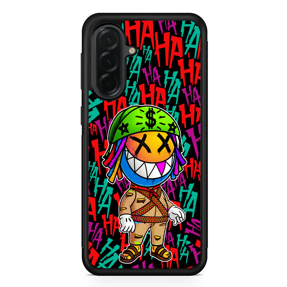 Always Happy Smiling Mask Samsung Galaxy A36 Case | Protective Rubber Cover