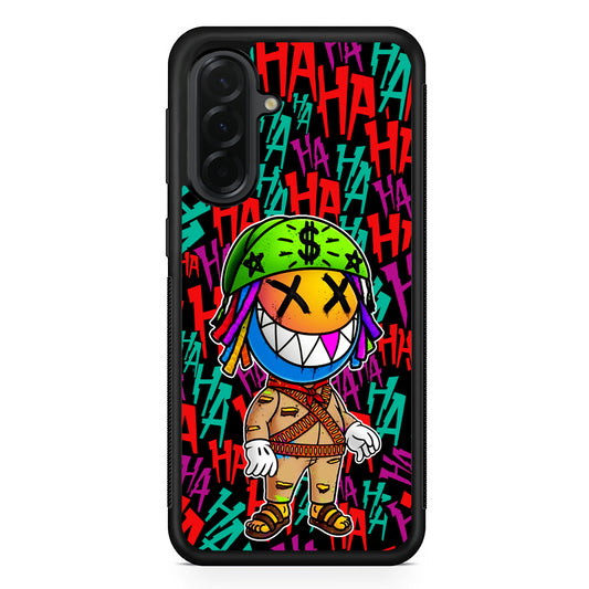 Always Happy Smiling Mask Samsung Galaxy A36 Case | Protective Rubber Cover
