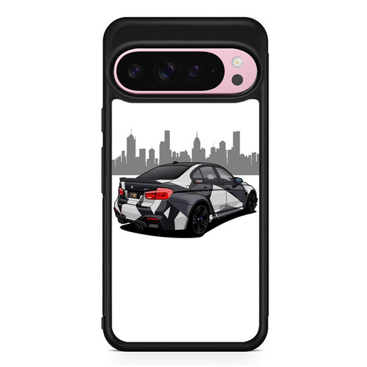 BMW M3 F80 Car White Google Pixel 9 Pro XL Case | Protective Cover