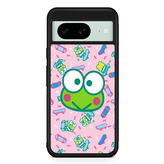 Keroppi Skate Pattern Google Pixel 8 Case | Durable Protective Cover for Google Pixel 8