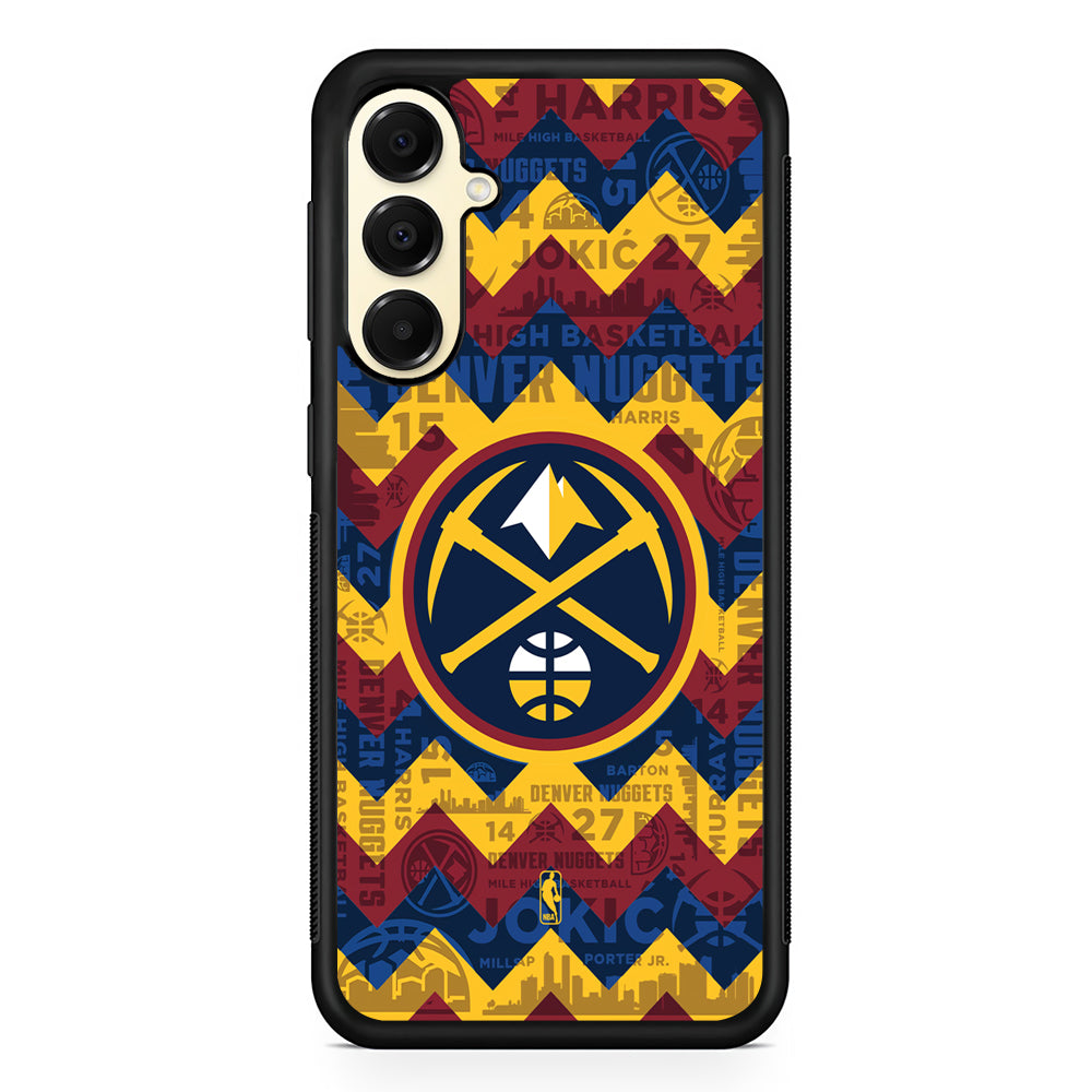 NBA Denver Nuggets Chevron Samsung Galaxy A16 Case | Slim Rubber Samsung Galaxy A16 Case