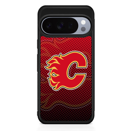 NHL Calgary Flames Dot Google Pixel 10 Pro Case | Slim Google Pixel 10 Pro Rubber Case