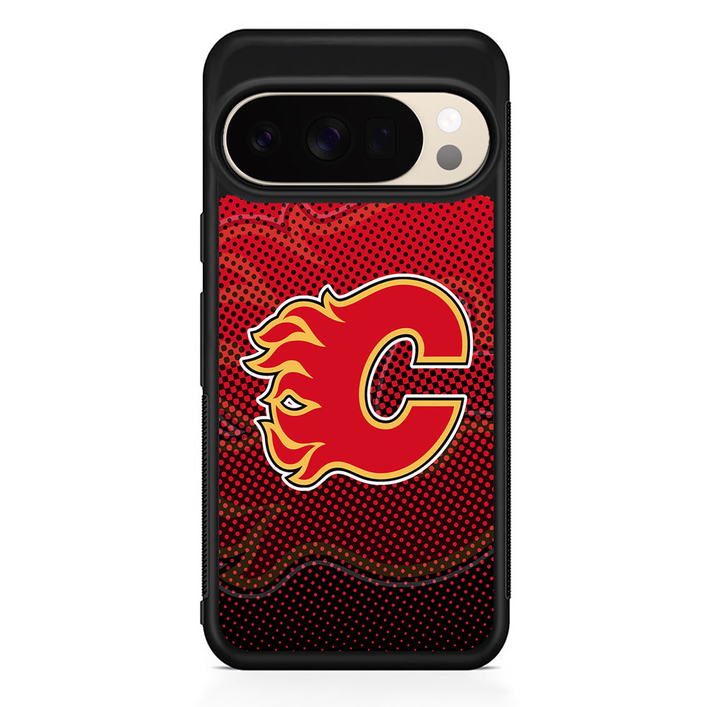 NHL Calgary Flames Dot Google Pixel 10 Pro XL Case | Slim Google Pixel 10 Pro XL Protective Case